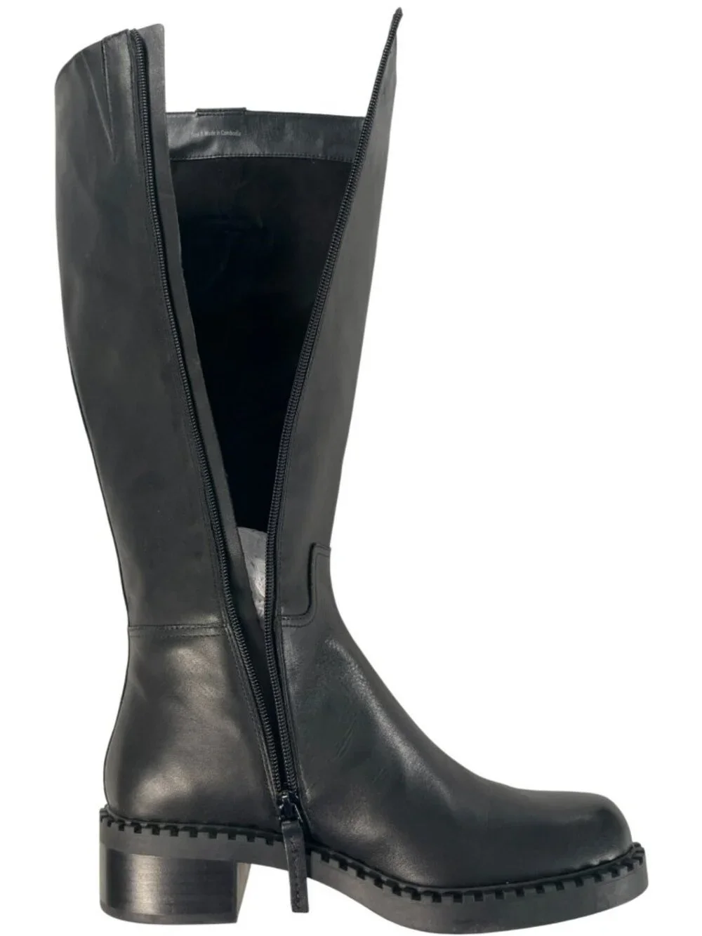 Dolce Vita Glory H20 Black Leather Knee-High Waterproof Boots Women's Size 8 NEW